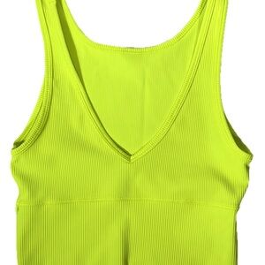 Lululemon Power Pivot Tank Rib Tight Fit Cropped Length Size 4